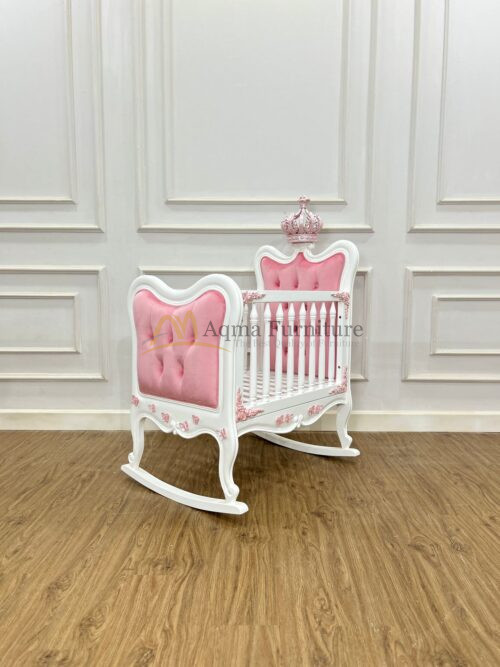 Orla Cradle Pink Upholstered