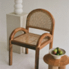 Solid Wood Rattan Chair Modern Classic Design
