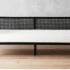 Modern Wooden Rattan Sofa Bench For Living Room And Café
