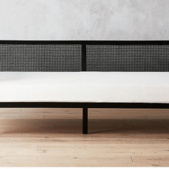 Modern Wooden Rattan Sofa Bench For Living Room And Café