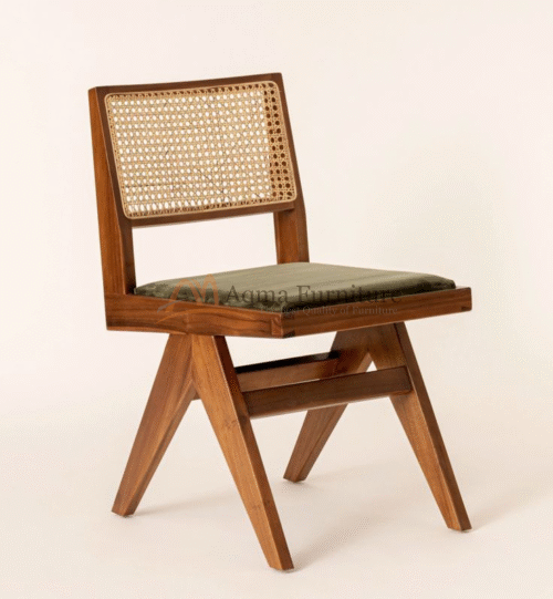Solid Wood Rattan Back Chair