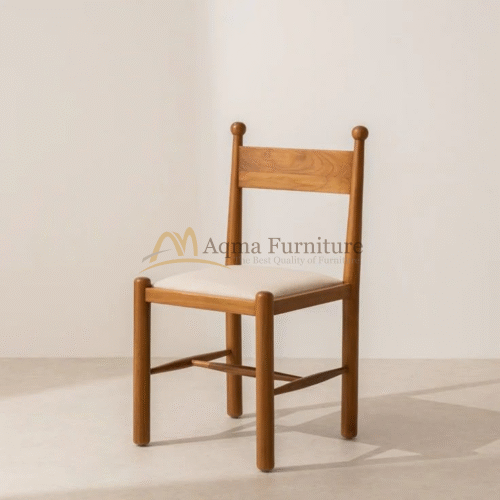 Durable Wooden Chairs with Cushion for Dining and Living Spaces