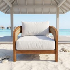 patio sofa teak single outdoor