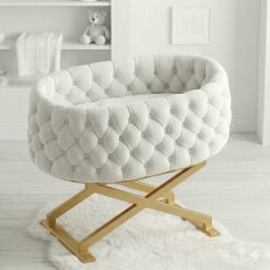 bassinet with gold legs