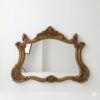 antique mirror carved mahogany wood
