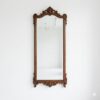 mirror carved dark brown wood walnut