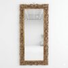 mirror gold painted carved wood mahogany for wall