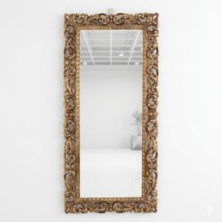 mirror gold painted carved wood mahogany for wall